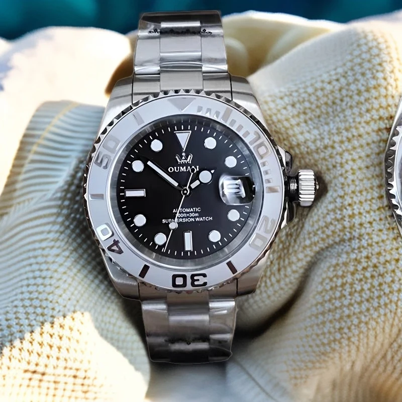 瑞士游艇名仕全自动机械腕表防水夜光多功能男士高档时尚