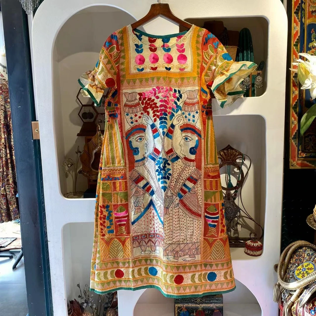 尼泊尔欧根纱连衣裙【一物一拍 直播间叫号链接】