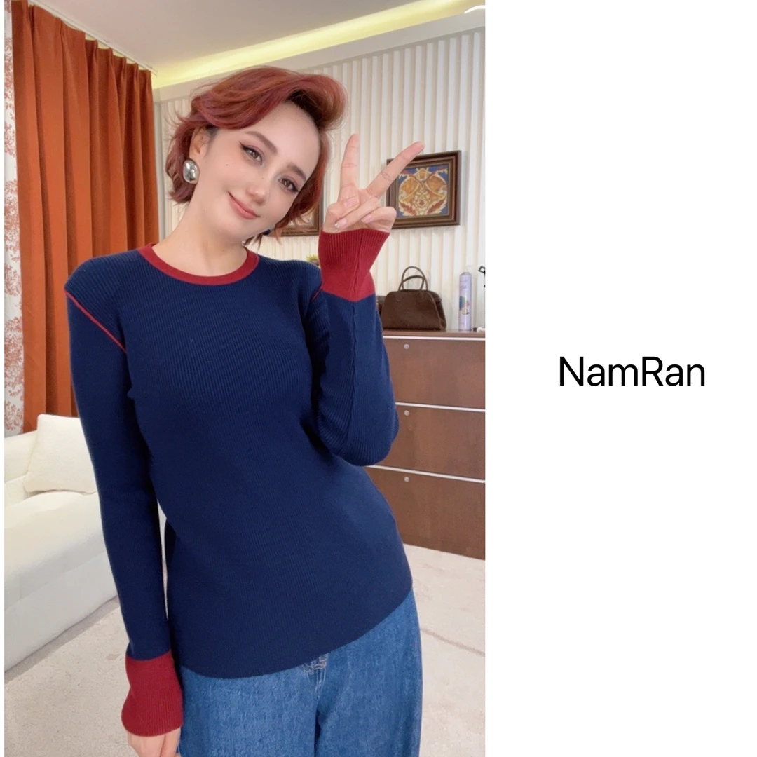 【NAM RAN】【丝光海绵】百搭女款打底衫2410177
