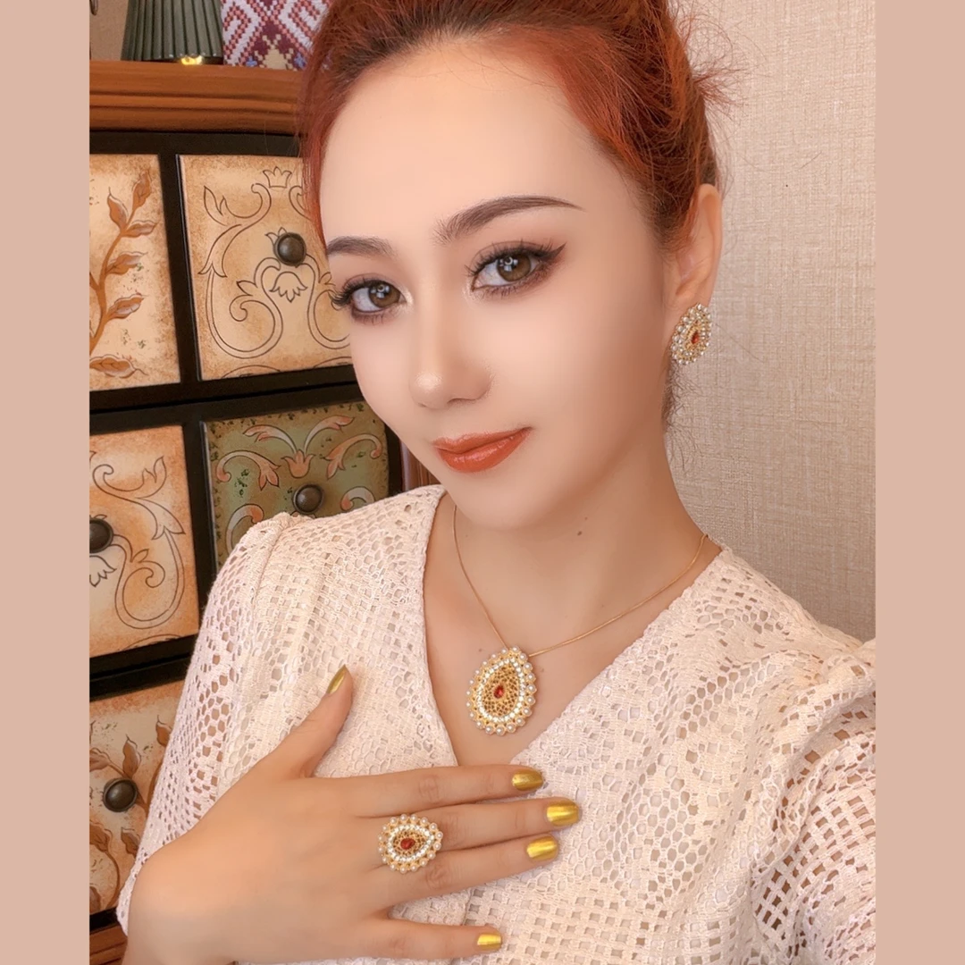 合金项链 Nam Ran首饰三件套彩色水滴 S23042 80001009