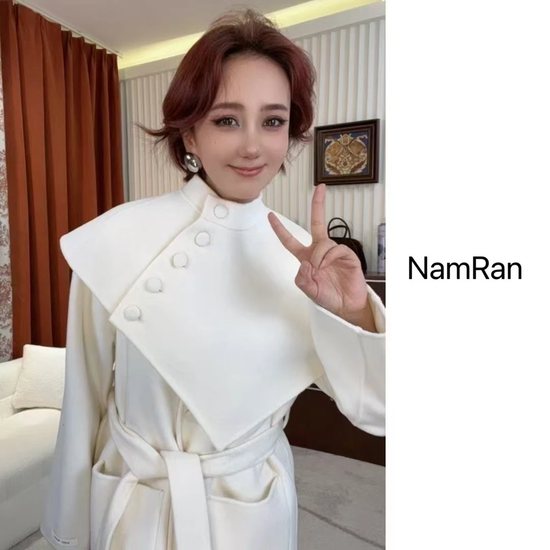 【NAM RAN】秋冬双面呢大衣外套2411122
