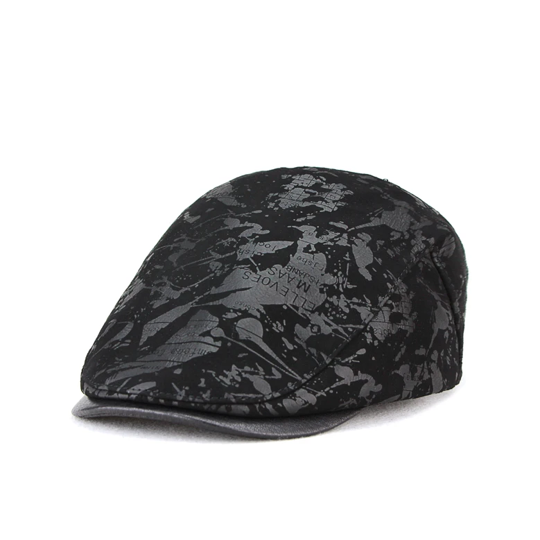 春秋贝雷帽真皮鸭舌帽前进帽男女羊皮秋冬保暖帽薄款皮帽子时尚潮