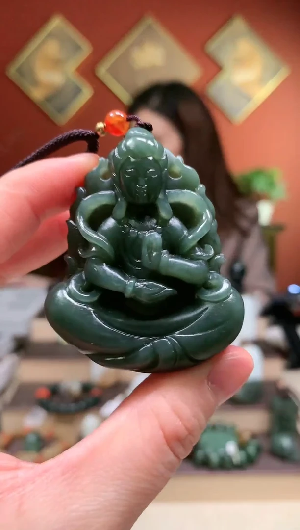 【闪购商品】和田玉颈饰未镶嵌立体观音