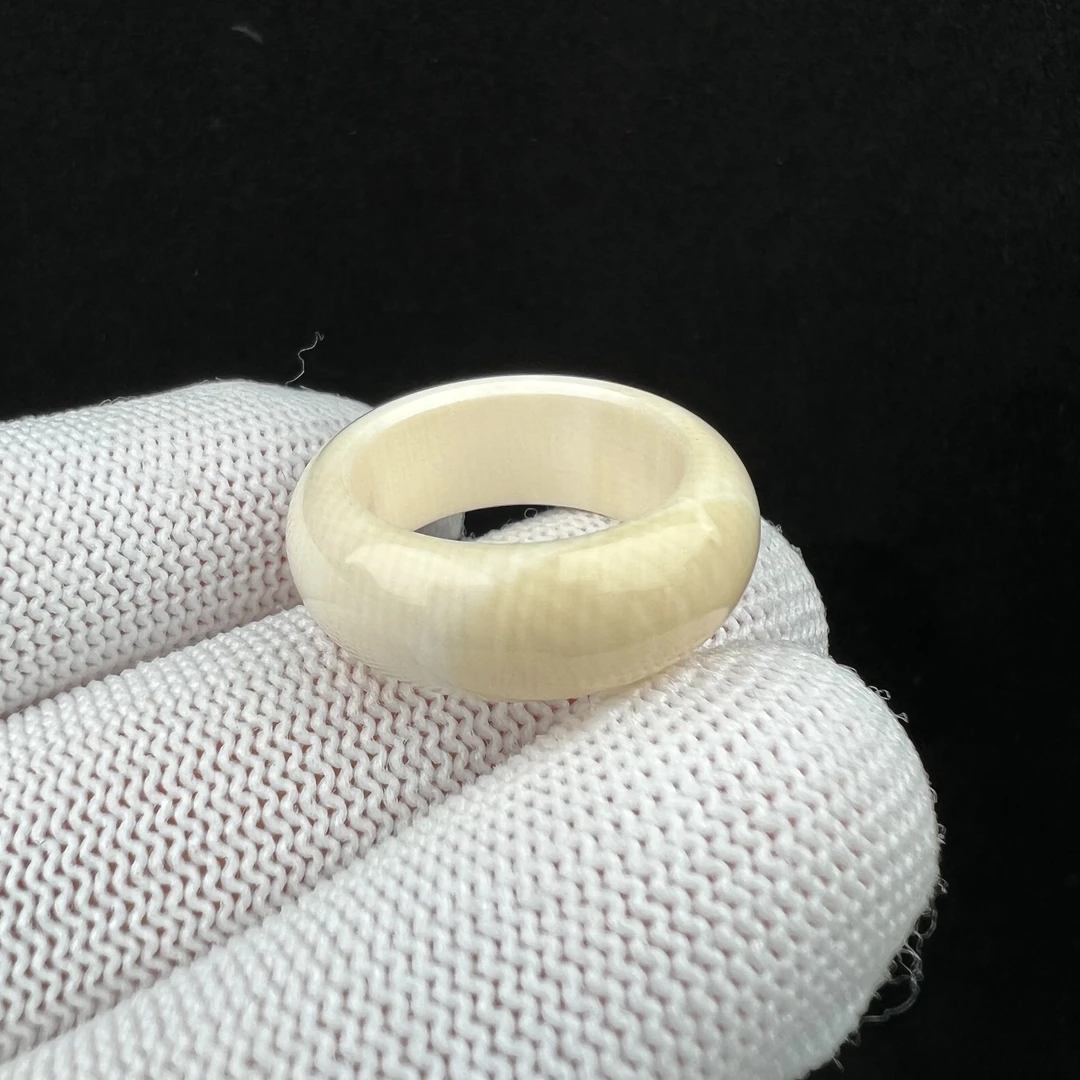 S1961天然猛犸牙 圈圈 17.4*8.4mm支持鉴定 假一罚四