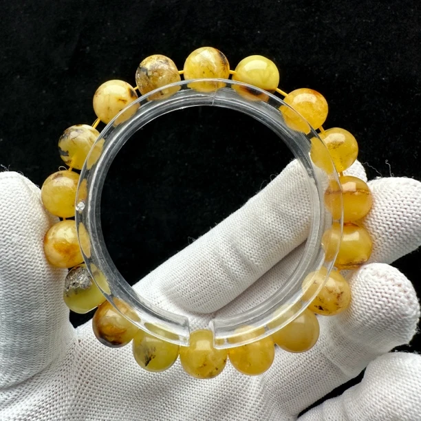 B8245天然蜜蜡 帝王杂单圈  11+mm 13.79克