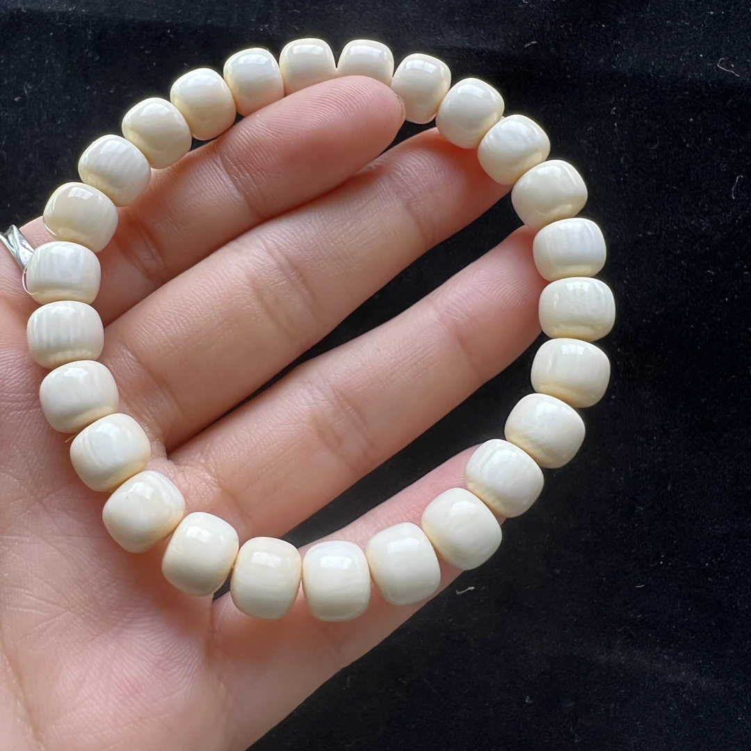 Q2044天然猛犸手串8.5*7 mm 14.49克支持鉴定 假一罚四