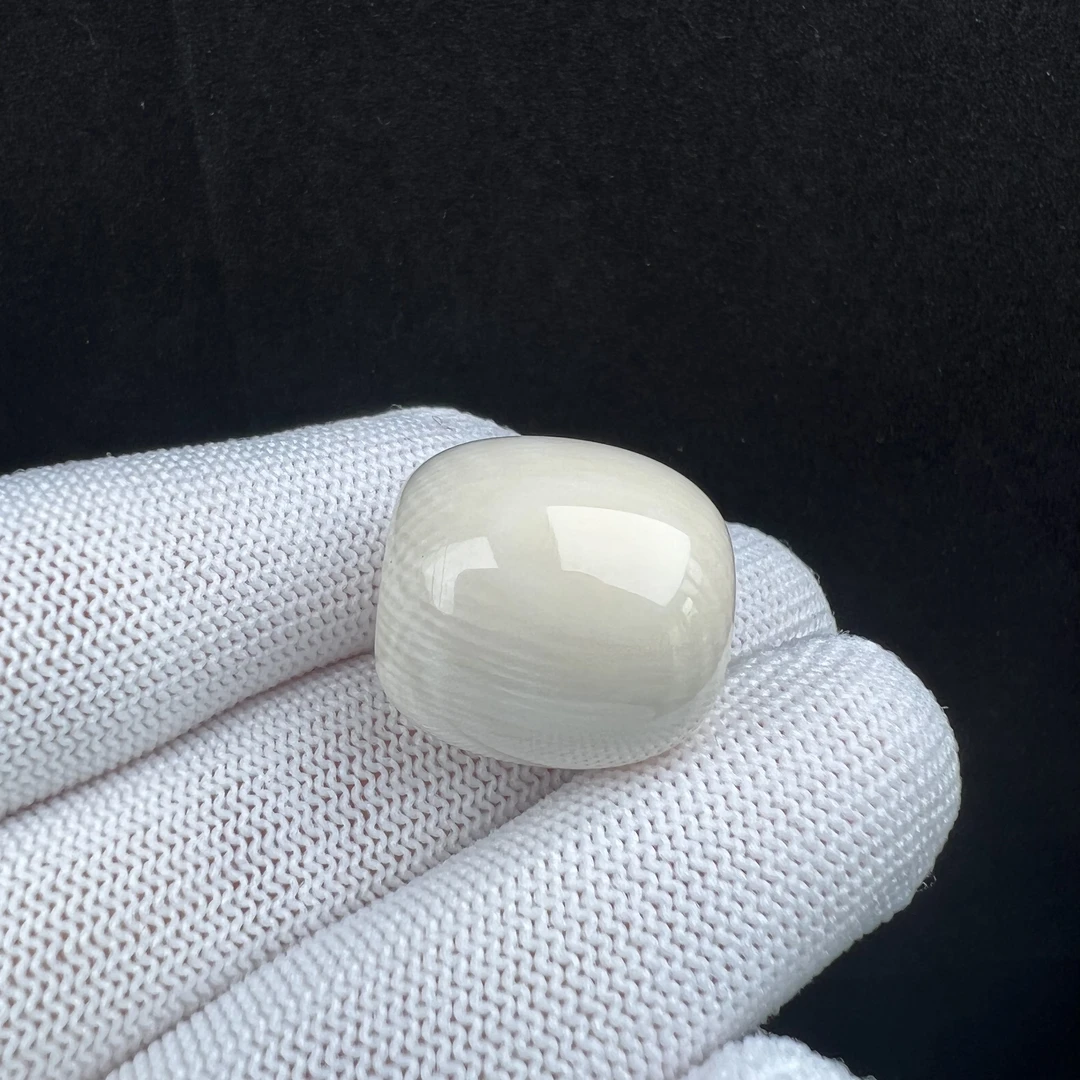 P8536 天然猛犸牙 墩子 20.4*20.7mm 支持鉴定 假一罚四