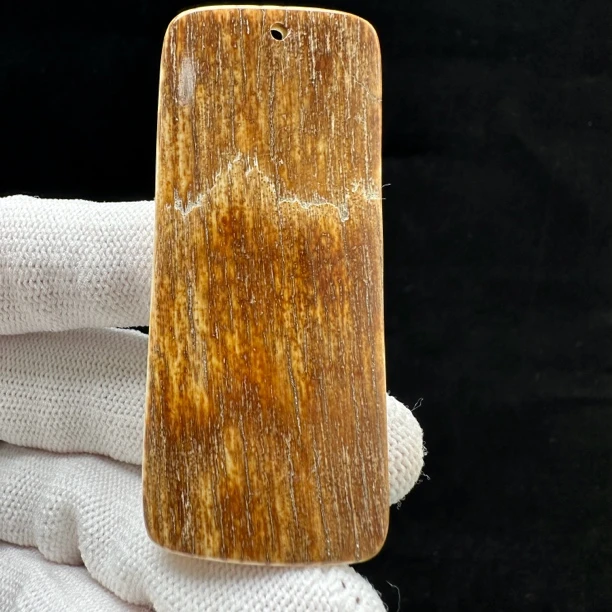 P3732天然猛犸牙 瑕疵特价无事牌 26.5*60*6mm支持鉴定 假一罚四