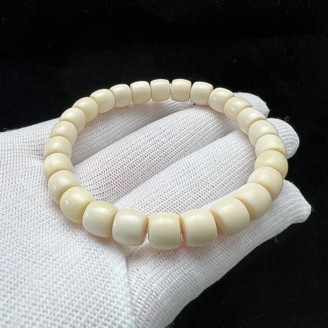 L2541天然猛犸牙手串 13.9克/8*7mm支持鉴定假一罚四
