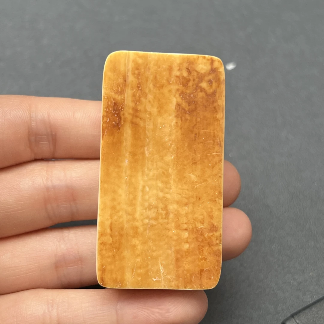 E16-96天然猛犸牙金皮 肥皂无事牌 31*58*14mm支持鉴定 假一罚四