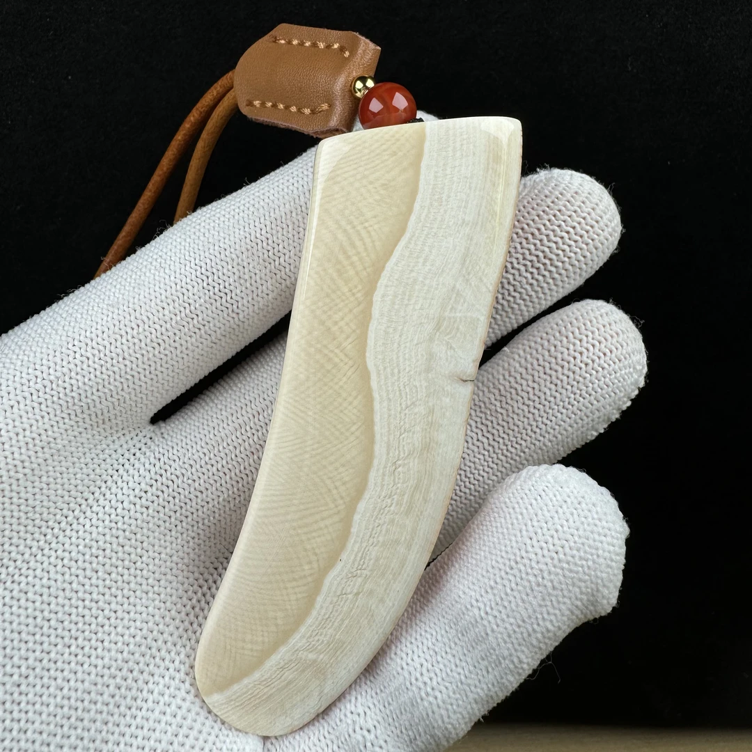 B2228天然猛犸牙 牙尖 82mm支持鉴定 假一罚四