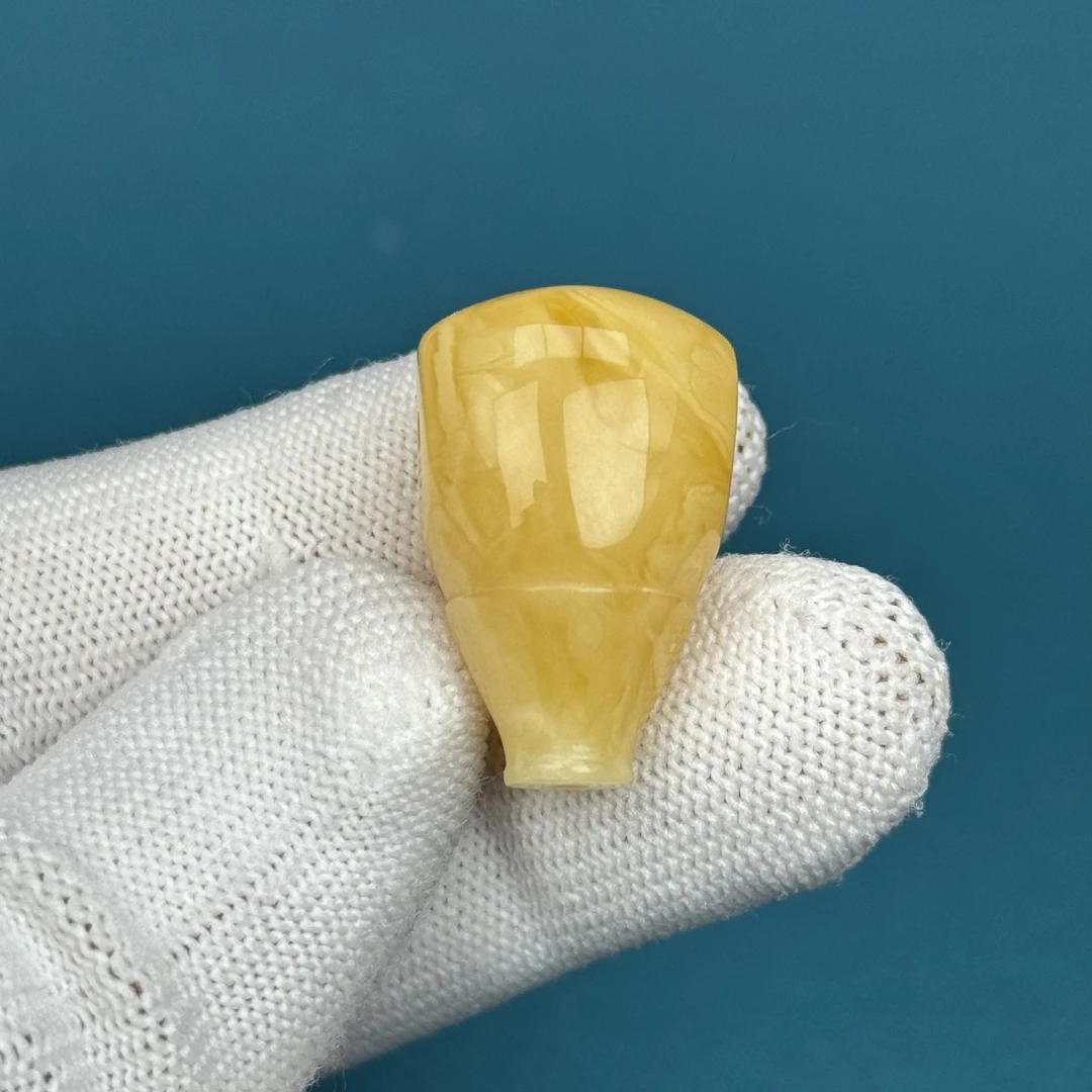 J6533天然原矿蜜蜡 蜜蜡三通 17*26.7mm 80克价