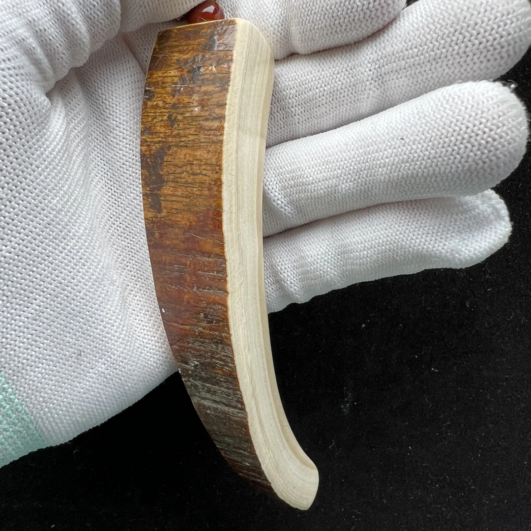 B2202天然猛犸牙 牙尖 23*130mm支持鉴定 假一罚四