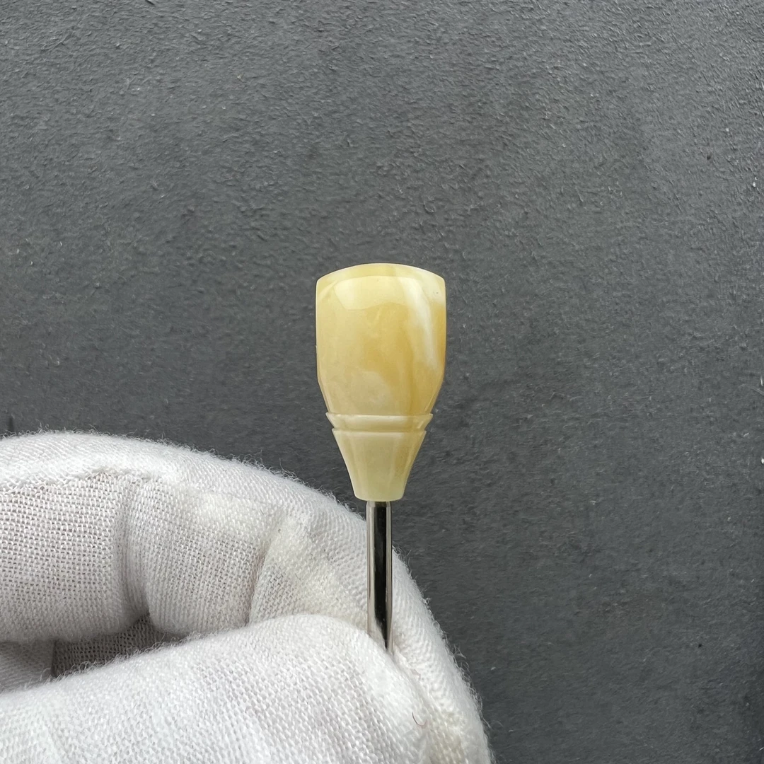J3475 天然原矿蜜蜡三通11.8*21.7mm 抖音基地先鉴后发 假一罚四