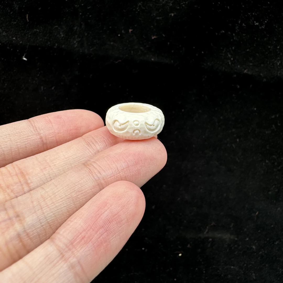 P9081 天然猛犸牙 跑环 内径10.4 mm 支持复检 假一罚四