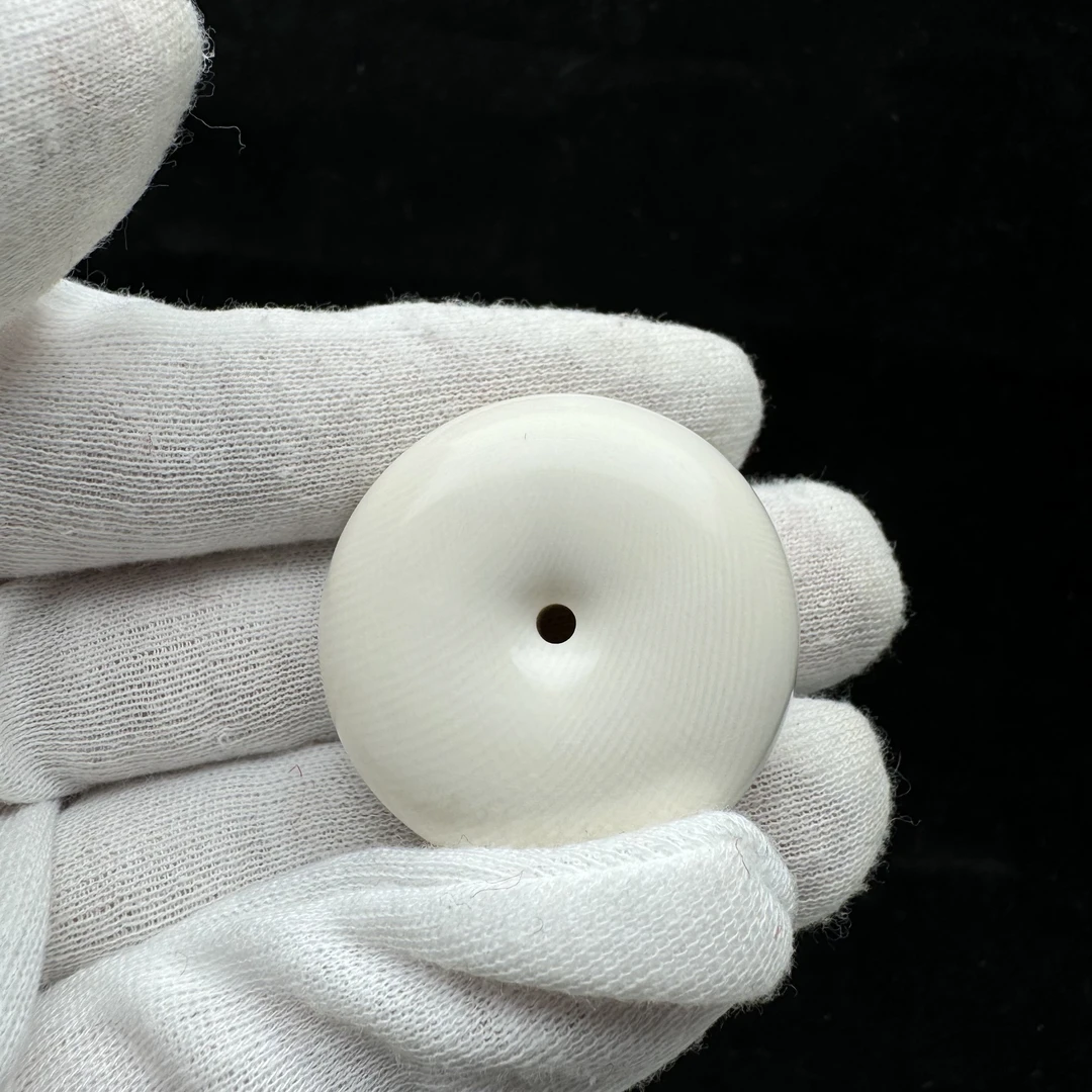 P8229天然猛犸牙 饼子37*15mm 支持复检假一罚四