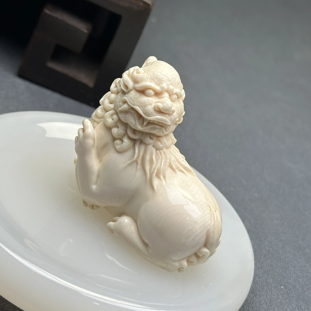 K7973 天然猛犸牙 貔貅 27*54*45mm 支持鉴定假一罚四