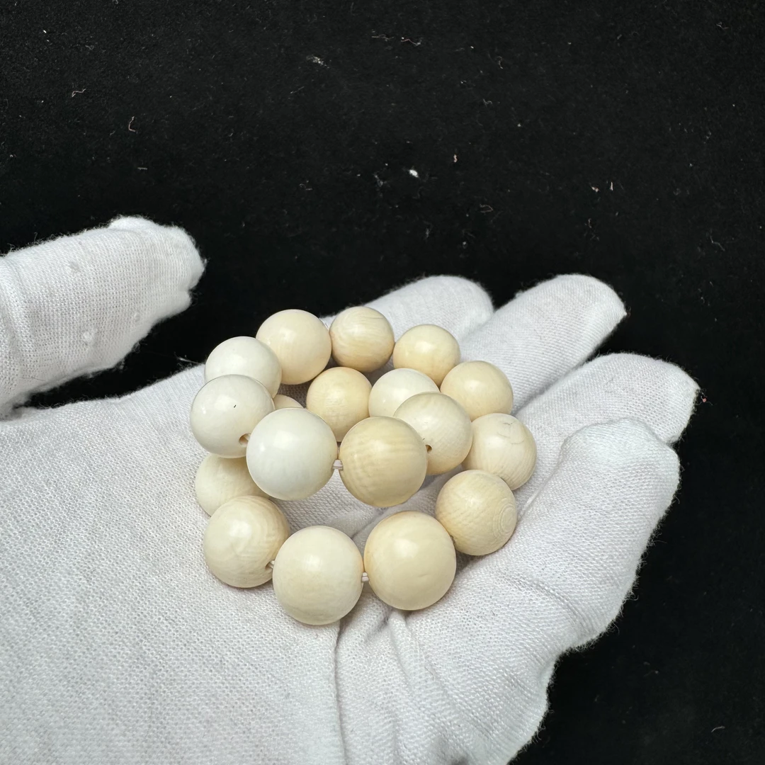 U1842天然猛犸牙瑕疵手串 12mm 支持鉴定假一罚四