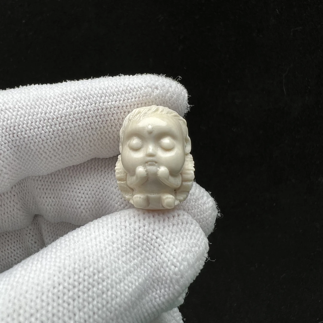 X1382 天然猛犸牙 配饰 15*19mm支持鉴定 假一罚四