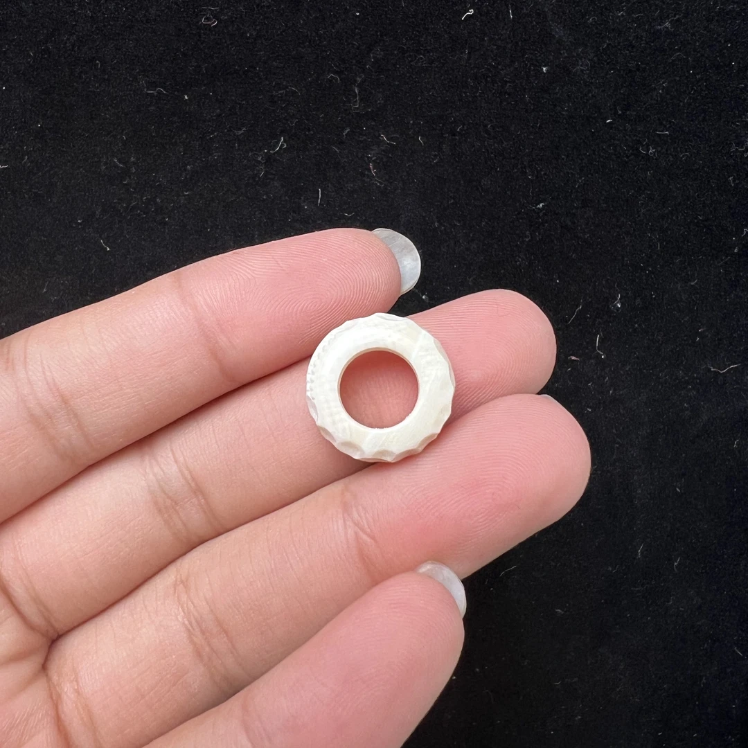 P9210天然猛犸牙 跑环圈圈 内径 8.7mm 支持复检假一罚四
