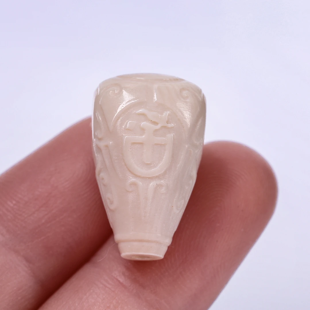 A057 天然猛犸牙 博古纹三通 支持鉴定 假一罚四