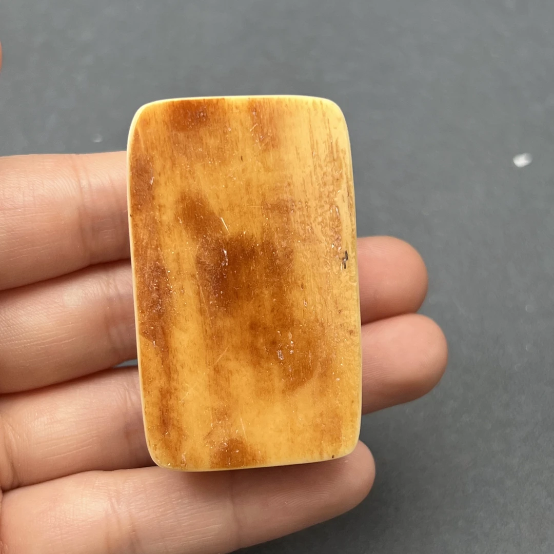 P3957天然猛犸牙金皮 肥皂无事牌 33*54*19mm支持鉴定 假一罚四