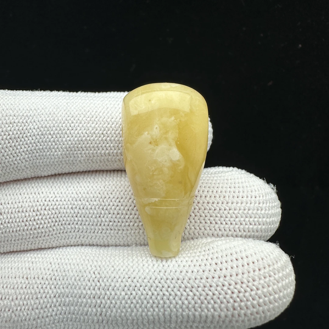 J6585天然原矿蜜蜡 蜜蜡三通 15.5*32mm 80克价