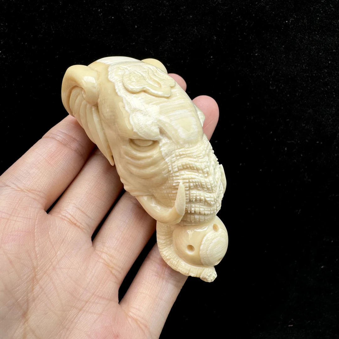 K3066 天然猛犸牙 象神 30*76*27mm 支持鉴定 假一罚四
