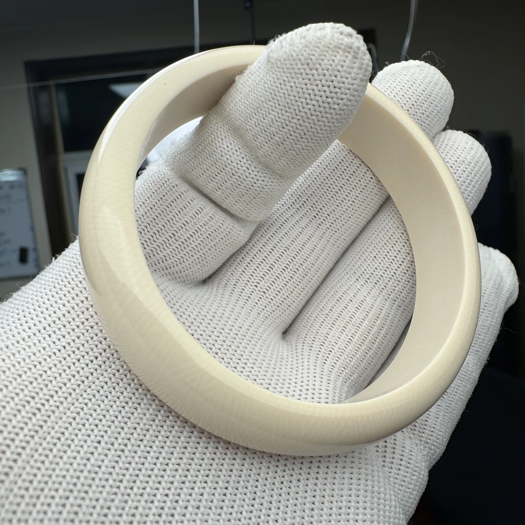 U2070天然猛犸牙1.5宽贵妃手圈内径55㎜爆满纹高级果冻料