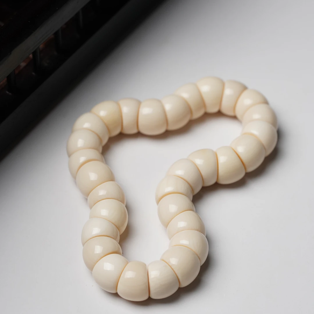 A202 天然猛犸牙 大肠手串10mm支持鉴定假一罚四