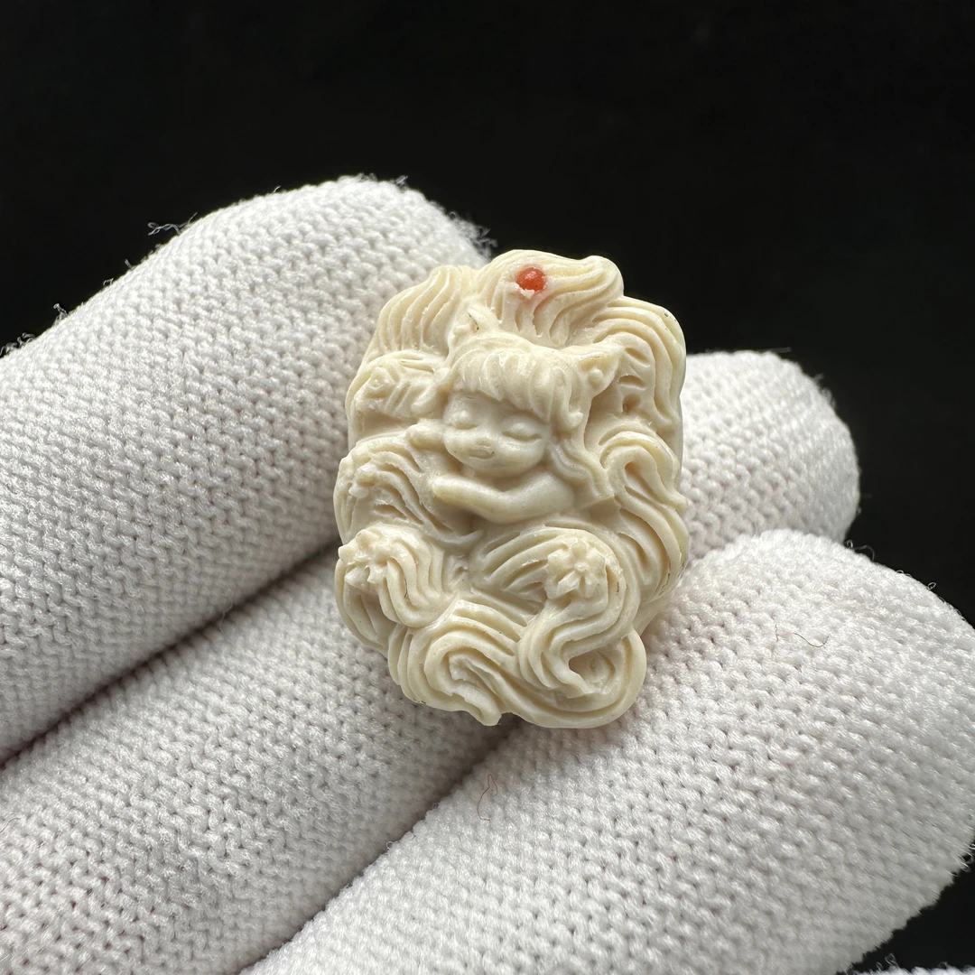 X1329 天然猛犸牙 17*22*8.5mm支持鉴定 假一罚四