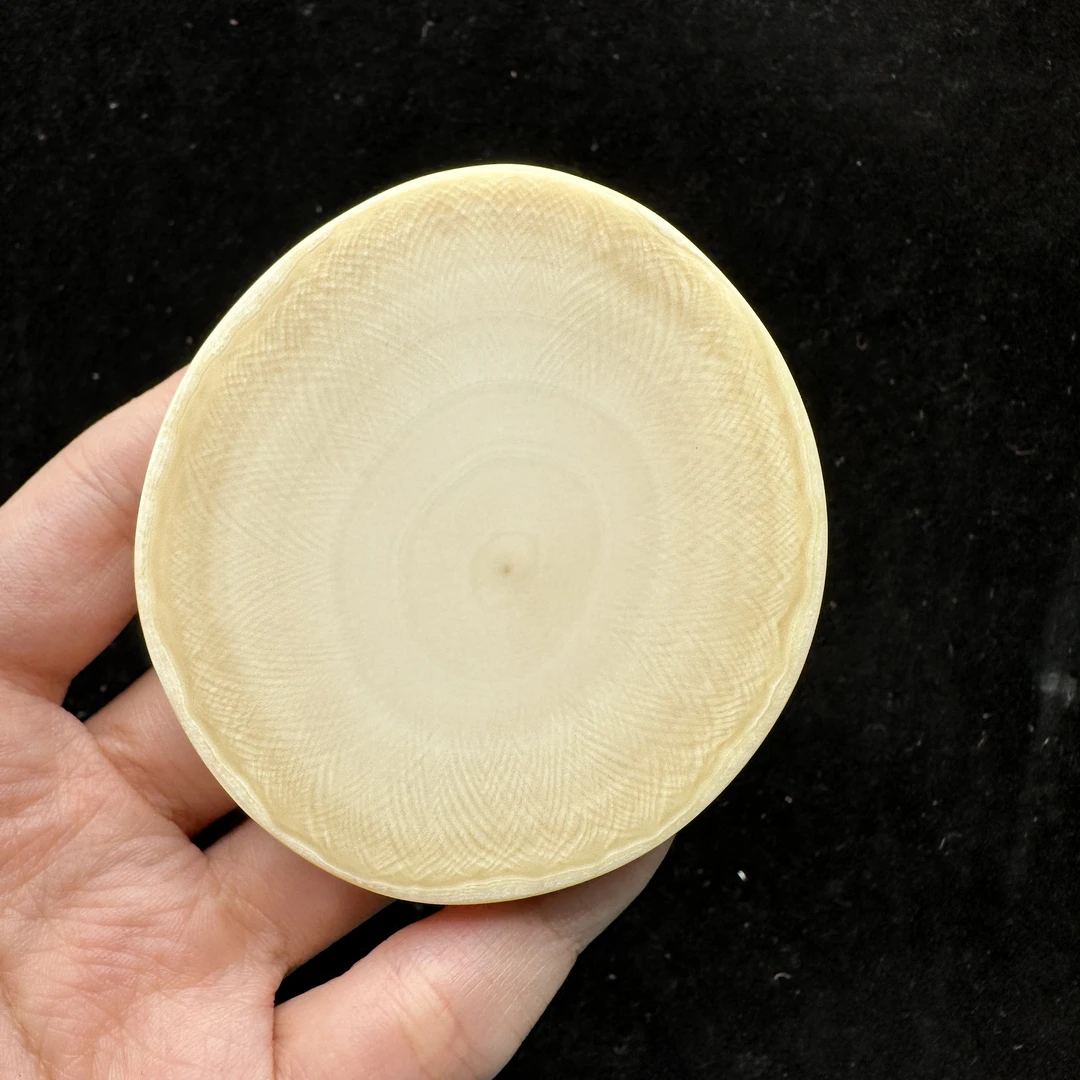 E2657天然猛犸牙 牙饼子 69.3克/71*66*11mm 支持鉴定 假一罚四