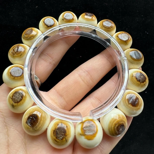 Q3171 天然猛犸牙 手串14.2mm 支持复检假一罚四