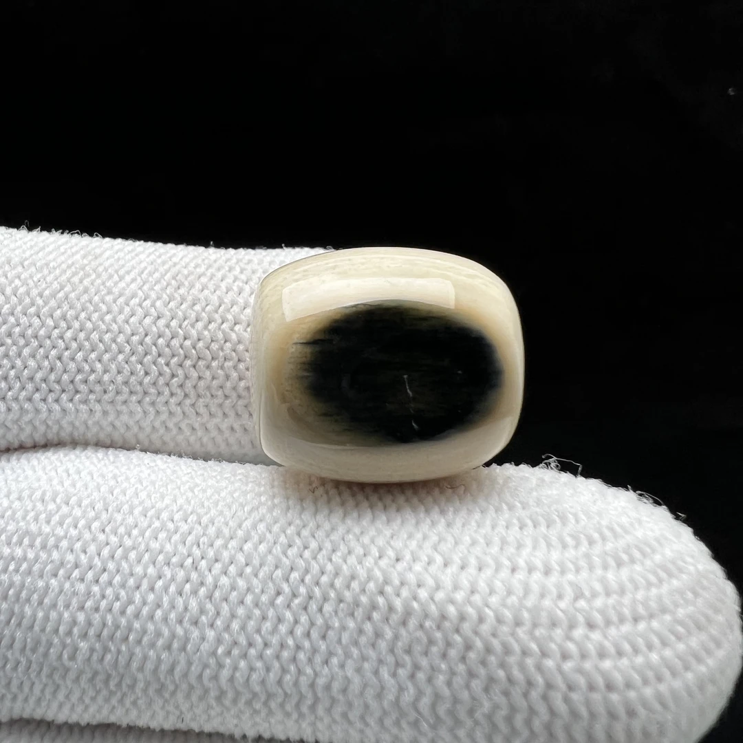 A2578天然猛犸牙 蓝眼桶珠 15*16mm支持鉴定 假一罚四