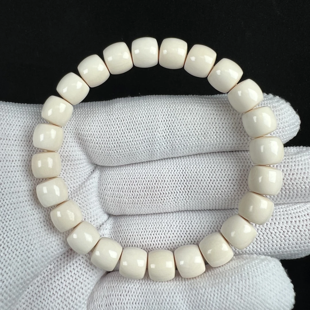 Q1023天然猛犸牙手串8.5*8mm支持鉴定假一罚四猛犸手串