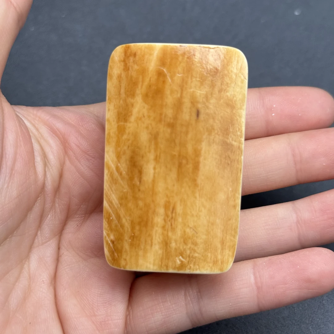 P3905天然猛犸牙金皮 肥皂无事牌 35*57*28mm支持鉴定 假一罚四