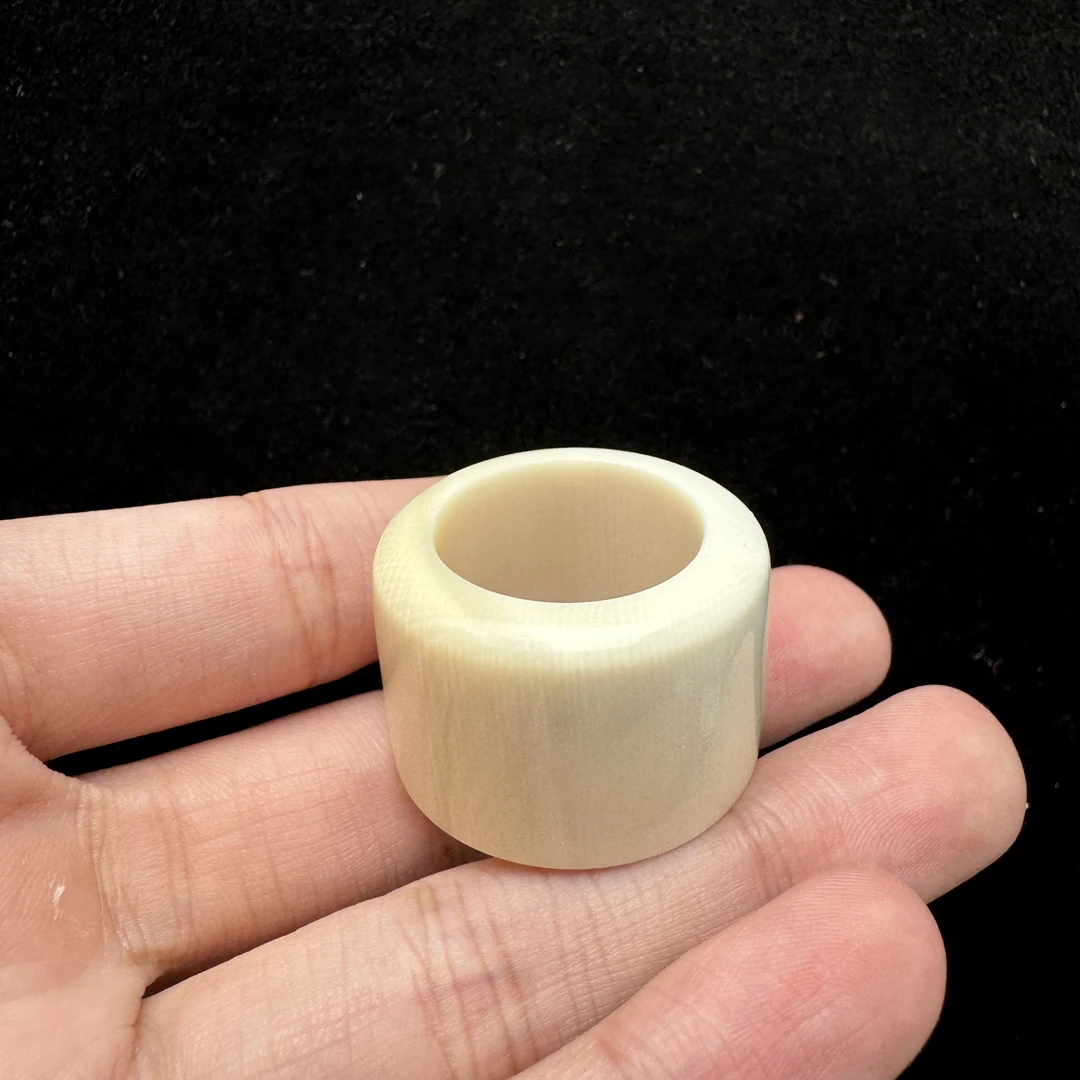 P7998 天然猛犸牙 扳指 内径20.3mm 支持复检假一罚四