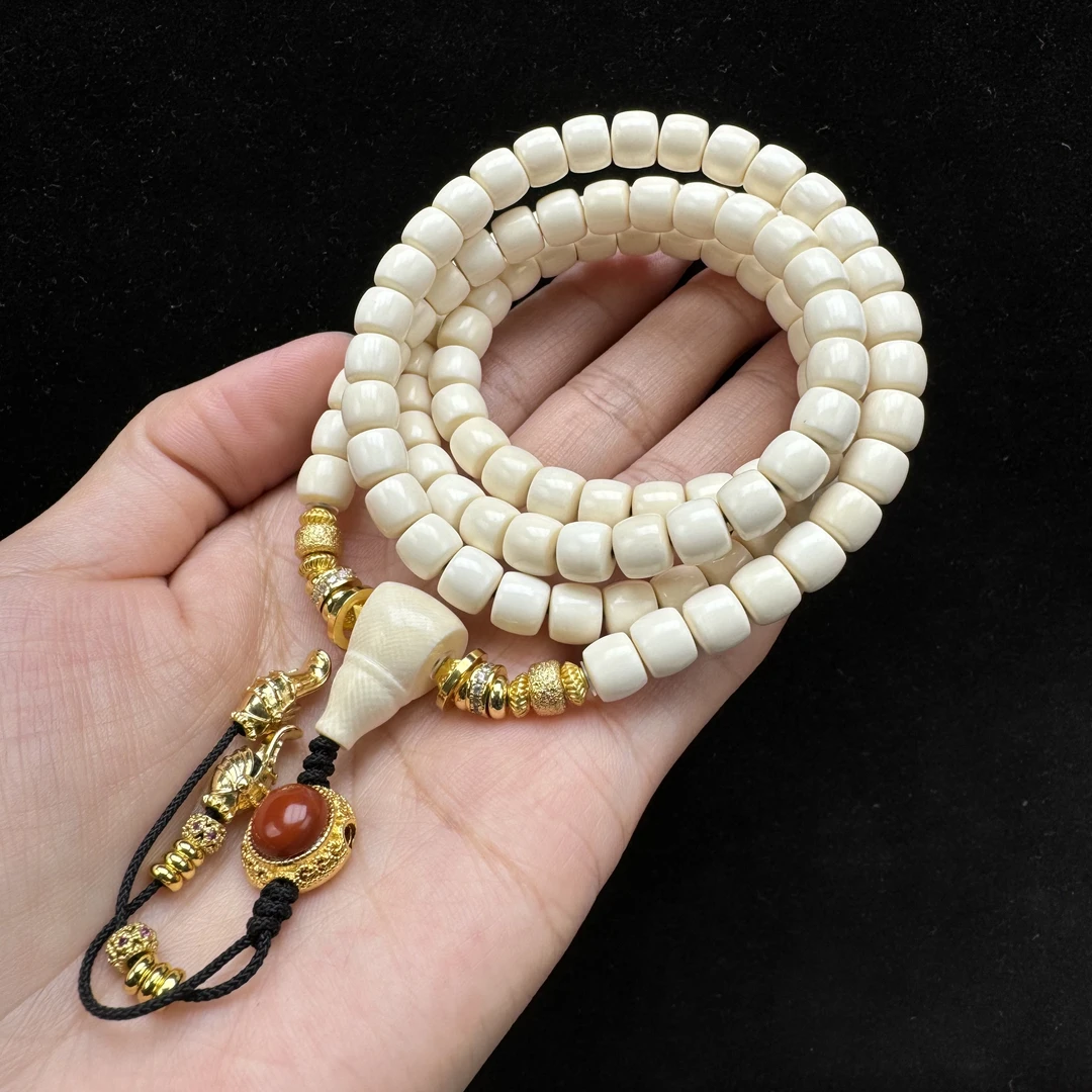 Q4530天然猛犸牙 108挂脖 7*6mm支持鉴定 假一罚四