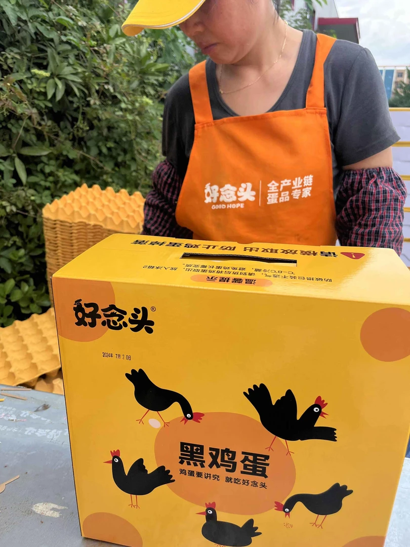 好念头黑鸡土鸡蛋60枚 箱装2.4kg