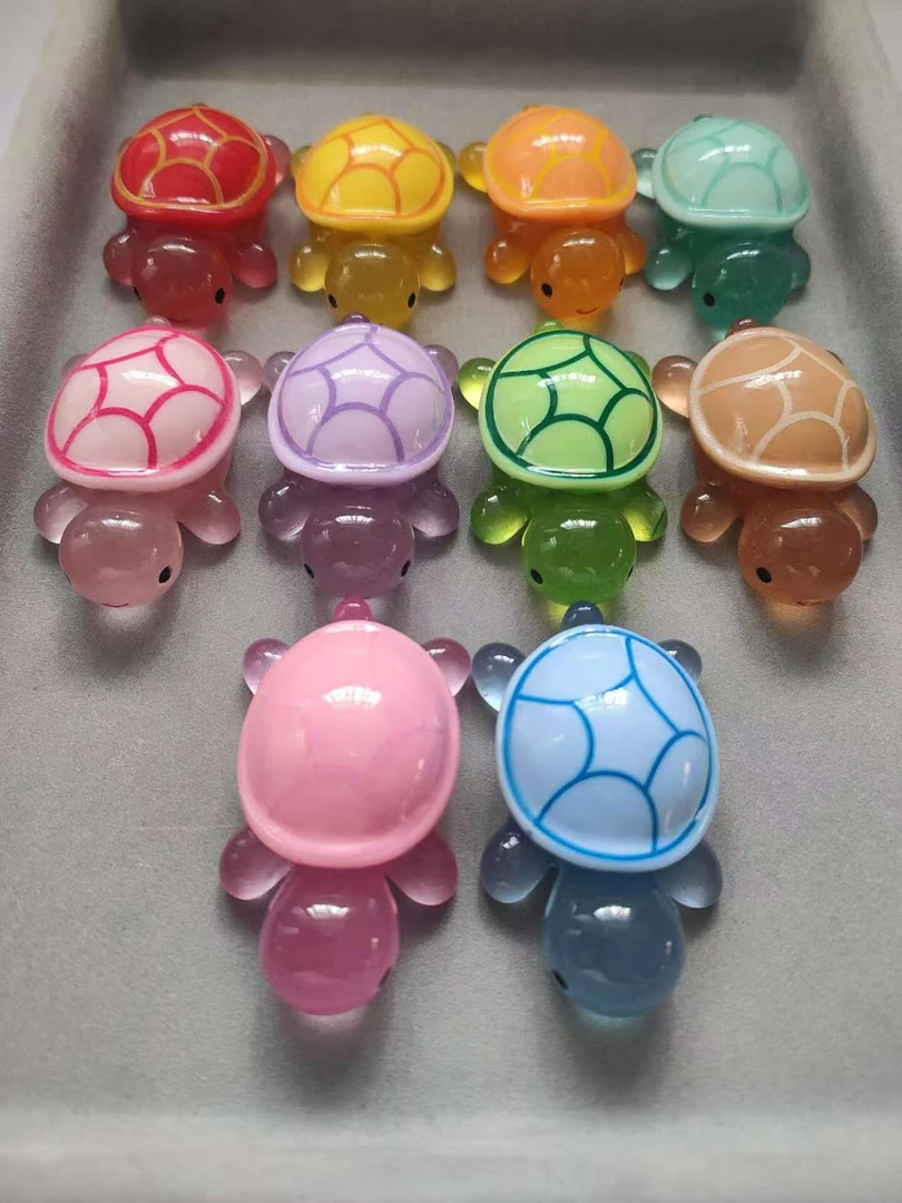 （直播拆龟爷爷60mm）对对碰树脂可爱夜光乌龟创意手工DIY饰品摆件