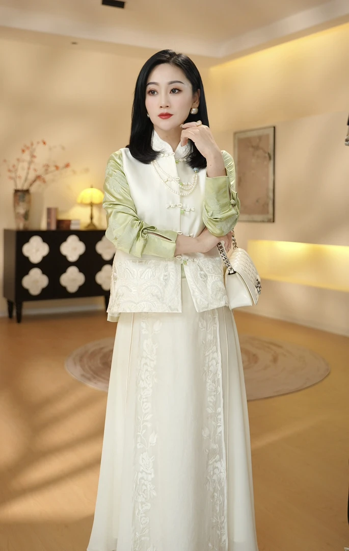 《晓君定制》1114 新中式2024秋季百搭气质国风马甲