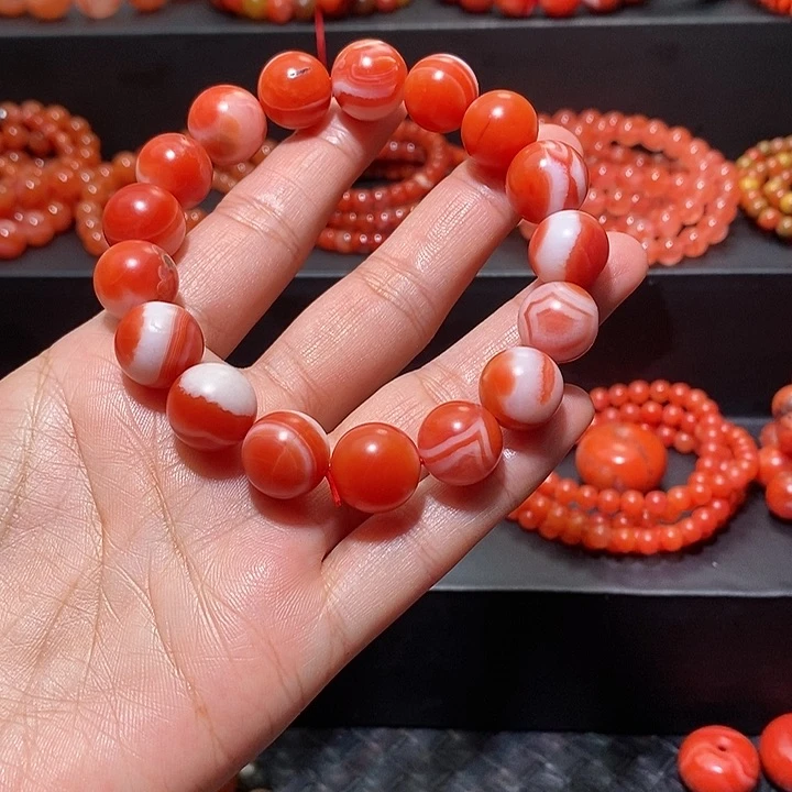 南红玛瑙手链未镶嵌