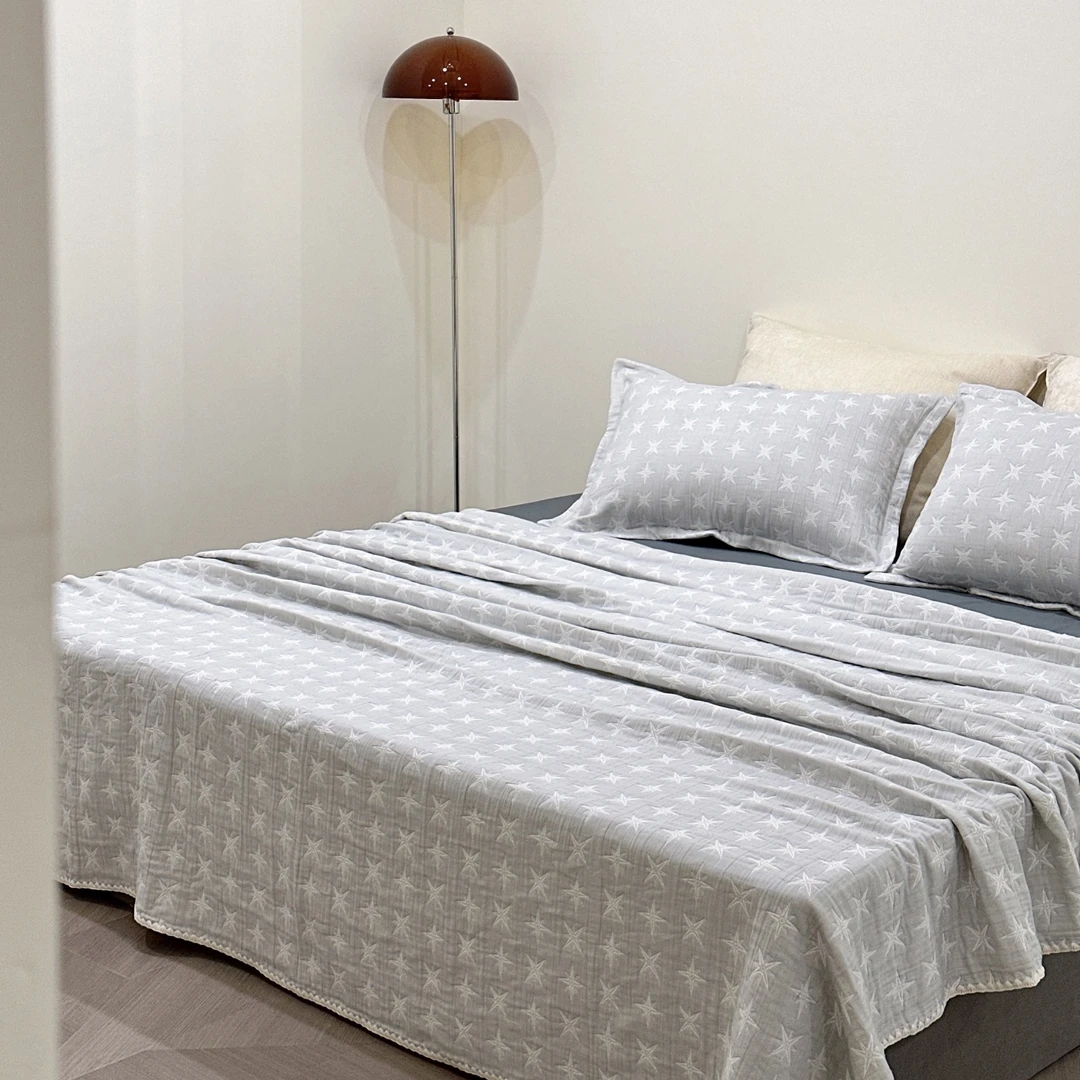 雅赞【褶皱星芒四层床单】可铺 可盖 柔软 简约 亲肤  透气  可机洗