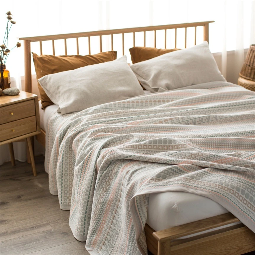 雅赞【顺丰包邮】【纱布软席】220×240六层纱布软凉席床盖 透气不跑床