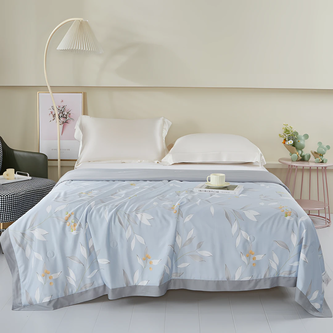 【花清筱语-兰】沃尔德双人珍珠养颜夏凉被 200*230轻奢空调被丝滑