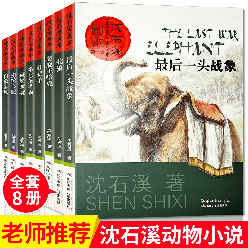沈石溪动物小说全集正版全8册画本全系列书儿童文学最后一头战象
