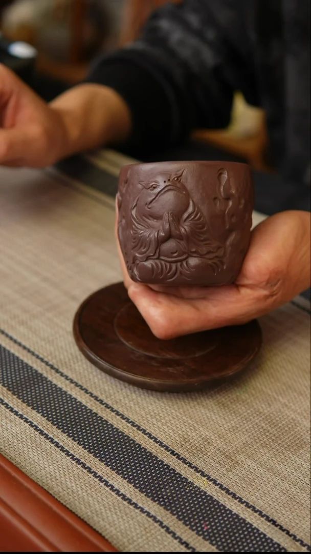 【闪购商品】紫砂茶壶刘先锋 蟾仙杯紫泥140cc