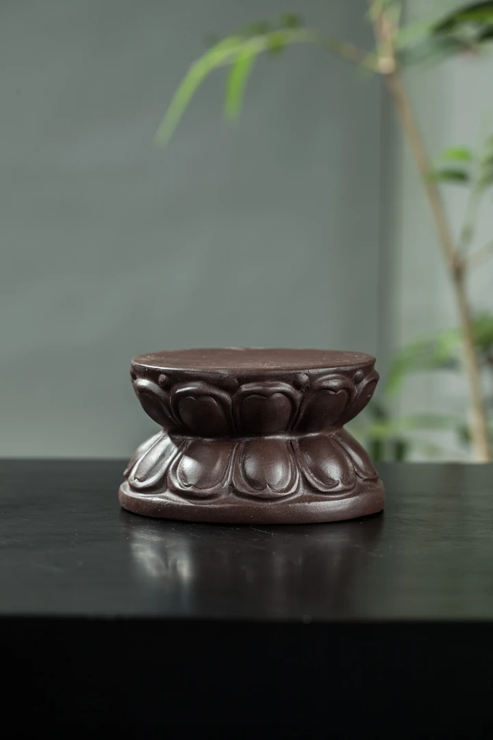 莲花台壶承莲瓣壶托底座展示架家用博古架底槽清双面可用