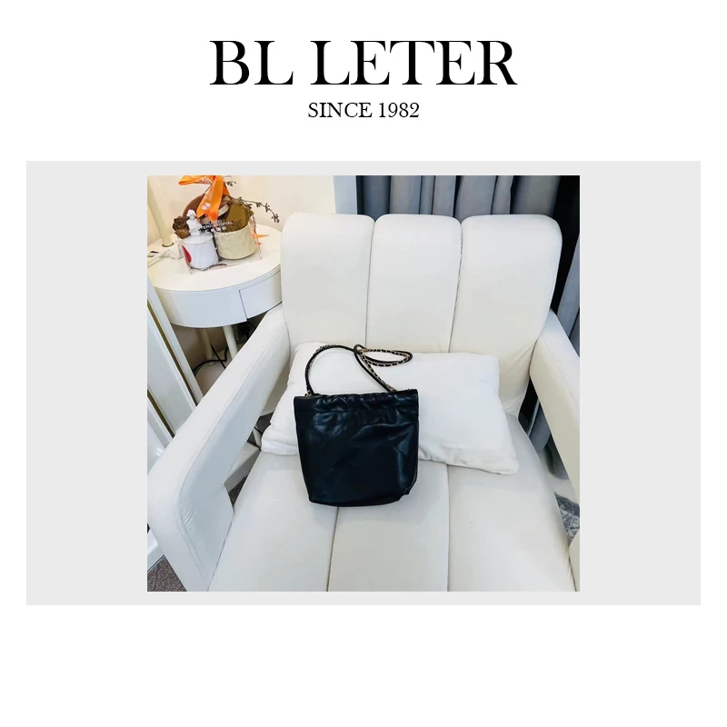 BL LETER V真皮黑金三背垃圾袋