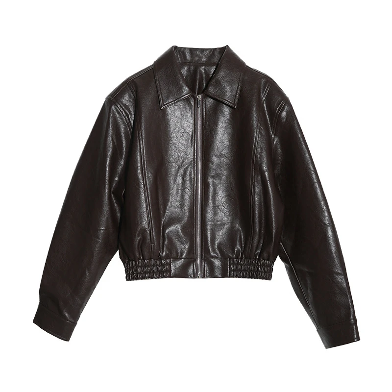 【肉肉】高级感复古机车风皮外套